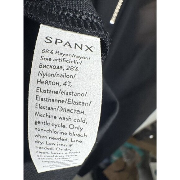 Spanx The Perfect Shift in Classic Black Ponte Stretch Dress 3 /4 Sleeve Size XL - Picture 10 of 11